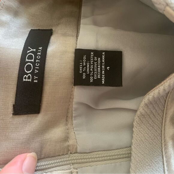 Body by Victoria Chic Wool Skirt with Ribbon & Button Trim - Picture 3 of 6